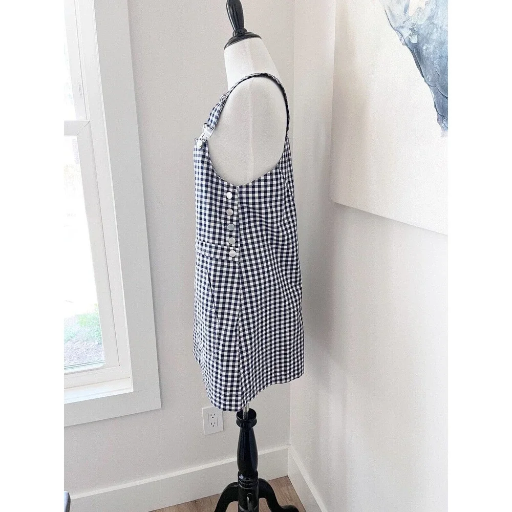 VOLCOM Georgia May Jagger Overalls Frochickie Gingham Dress Medium/M/4/6 NEW - Picture 6 of 10